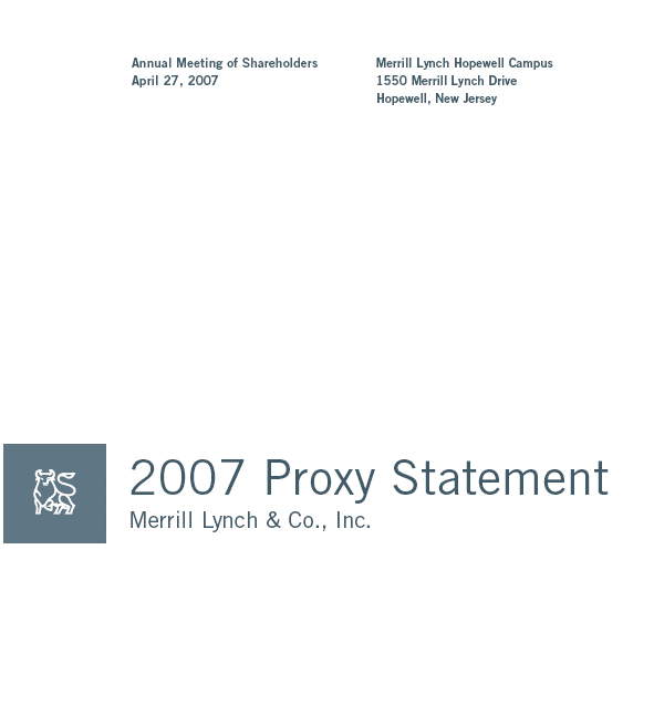 (2007 Proxy Statement Cover)